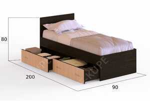 Кровать с выдвигающимися ящиками "ВИКТОРИЯ 2"